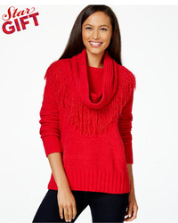 Charter Club Fringed Detachable Cowl Sweater Only At Macys