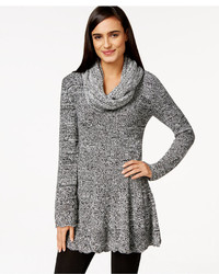 Style Co Pointelle Knit Tunic Sweater With Cowl Scarf Only At Macys
