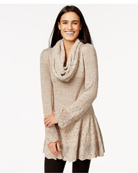 Style Co Pointelle Knit Tunic Sweater With Cowl Scarf Only At Macys
