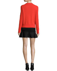 Rag & Bone Alexis Cashmere Pullover Sweater Fiery Red