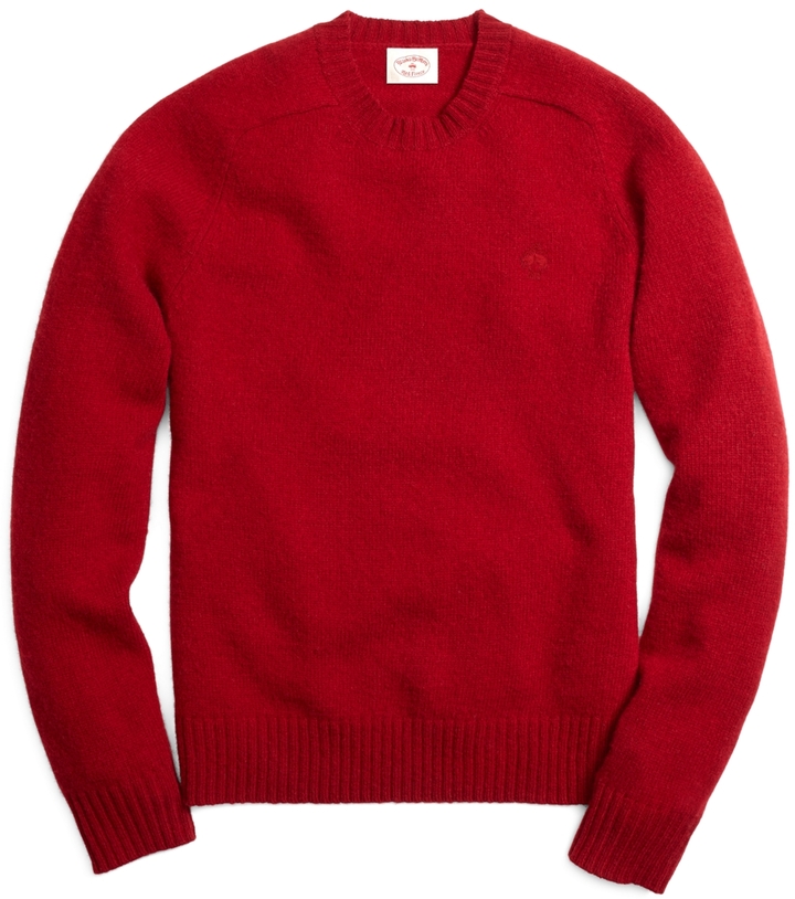 Brooks Brothers Shetland Crewneck Sweater, $98 | Brooks Brothers ...