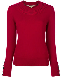 Burberry Cashmere Cable Knit Yoke Sweater