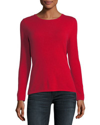 Neiman Marcus Cashmere Collection Cashmere Crewneck Sweater