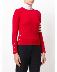 Thom Browne Classic Crewneck Pullover Cashmere With 4 Bar Sleeve Stripe
