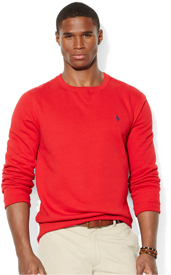 red polo sweater