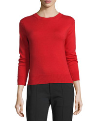 Marc Jacobs Crewneck Button Back Sweater Red