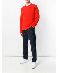 AMI Alexandre Mattiussi Crewneck Oversize Fit Double Face Rib Sweater