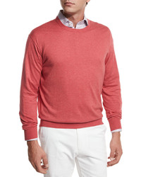 Peter Millar Crown Cottonsilk Crewneck Sweater