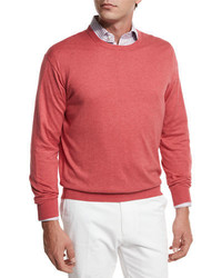 Peter Millar Crown Cottonsilk Crewneck Sweater