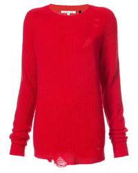Helmut Lang Distressed Crew Neck Sweater