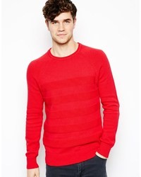 Jack Wills Glenwood Stripe Sweater Red
