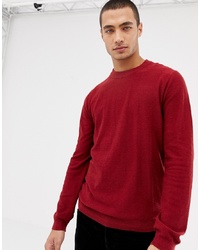 Selected Homme Knitted Jumper In Cotton Cashmere Mix Melange