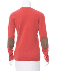Brunello Cucinelli Leather Accented Cashmere Sweater