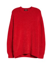 Undercover Oversize Crewneck Sweater In Red At Nordstrom
