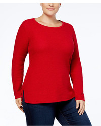 Charter Club Plus Size Scoop Neck Tunic Sweater Created For Macys