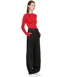 Jacquemus Red Asymmetric Sweater