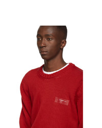 Off-White Red Crewneck Sweater