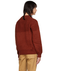Jil Sander Red Crewneck Sweater