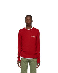 Off-White Red Crewneck Sweater