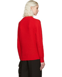Kenzo Red Embellished Logo Sweater