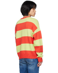 Acne Studios Red Green Stripe Sweater