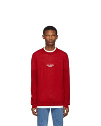 Balmain Red Logo Sweater