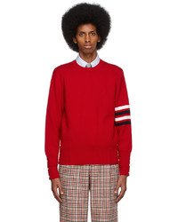 Thom Browne Red Milano 4 Bar Sweater