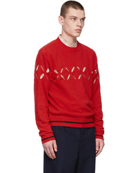 Stefan Cooke Red Slashes Sweater