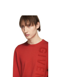 Givenchy Red Vertical Logo Sweater