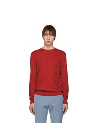 Givenchy Red Vertical Logo Sweater