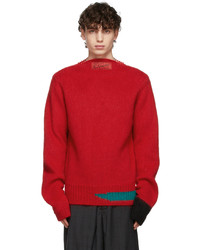 Raf Simons Red Vintage Knit Sweater
