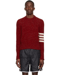 Thom Browne Red Wool 4 Bar Sweater
