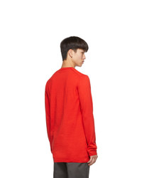 Comme Des Garcons SHIRT Red Wool Gauge 14 Sweater