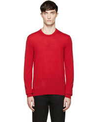 Dolce & Gabbana Red Wool Sweater
