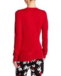Love Moschino Ribbed Texture Wool Knit Sweater