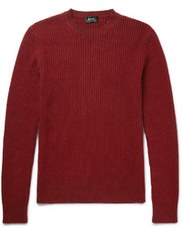 A.P.C. Ribbed Wool Blend Sweater