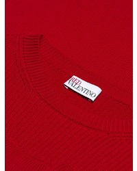 RED Valentino Side Slit Ruffle Sweater