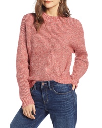 Treasure & Bond Space Dye Shaker Stitch Cotton Blend Sweater