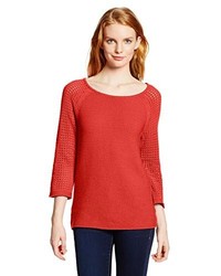 Jones New York Textured Raglan Sleeve Pullover Sweater