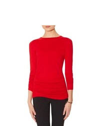 The Limited Shirred Front Sweater Red Xl
