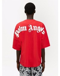 Palm Angels Classic Logo Over Tee Red White