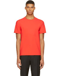 Calvin Klein Collection Red Structured Minimal T Shirt