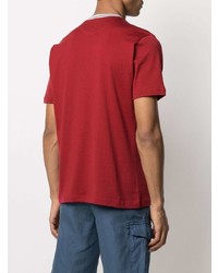 Eleventy Contrast Collar Cotton T Shirt