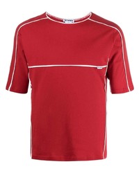 Sunnei Contrast Trim Panelled Cotton T Shirt