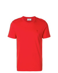 AMI Alexandre Mattiussi Crewneck T Shirt Red Ami De Coeur Embroidery