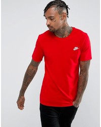 Nike Embroided Swoosh T Shirt In Red 827021 611