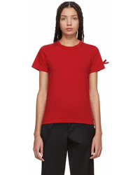 Comme des Garcons Girl Red Bow Sleeve T Shirt