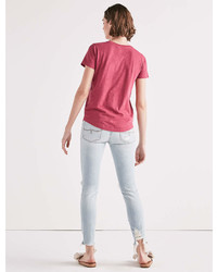 Lucky Brand Lace Up Shoulder Tee
