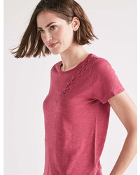 Lucky Brand Lace Up Shoulder Tee