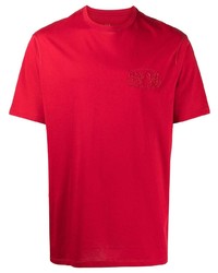Armani Exchange Logo Embroidered Cotton T Shirt